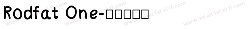 Rodfat One字体转换